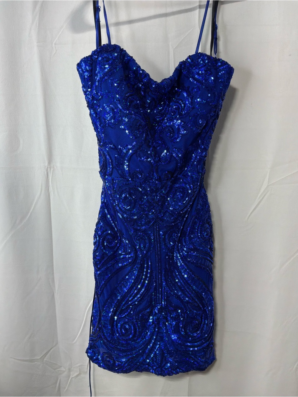 B Darlin Royal Blue Sequin Mini Dress